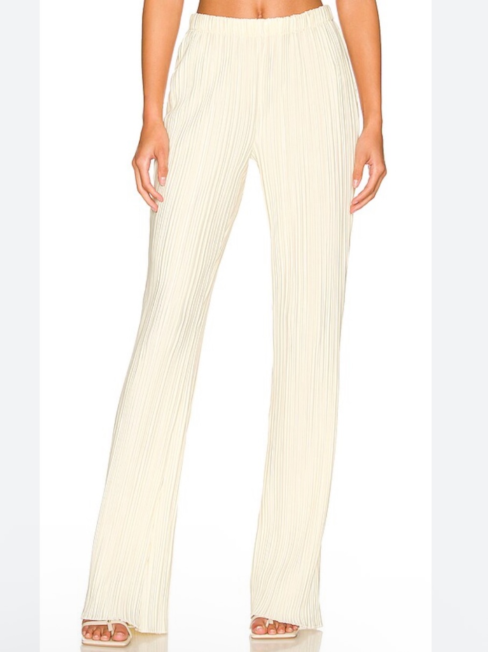 Anine Bing Billie Wide Leg Buttercream Pants Size: S